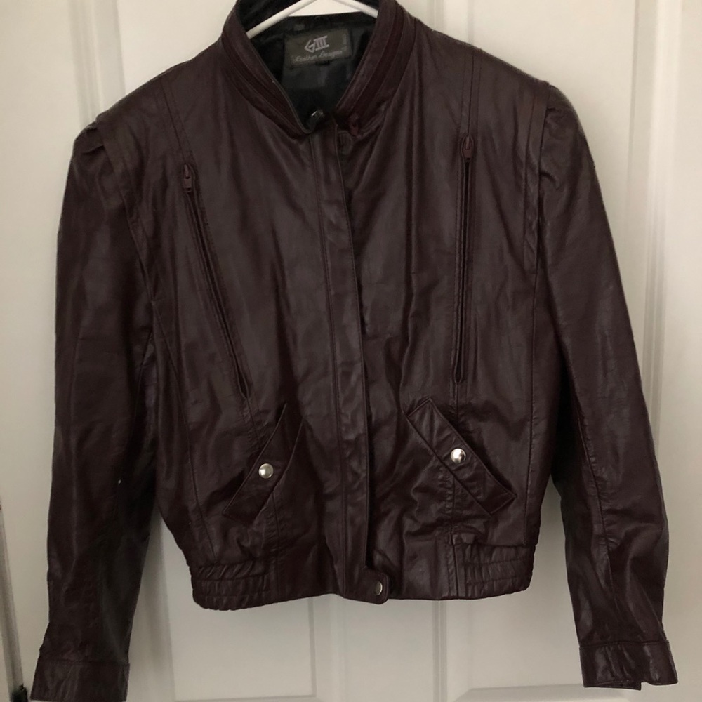 Leather Bomber Jacket